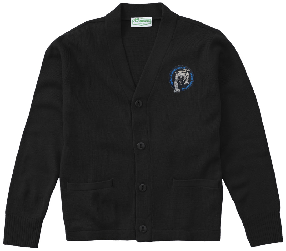 Thomas Jefferson Cardigan - Black - All Grades