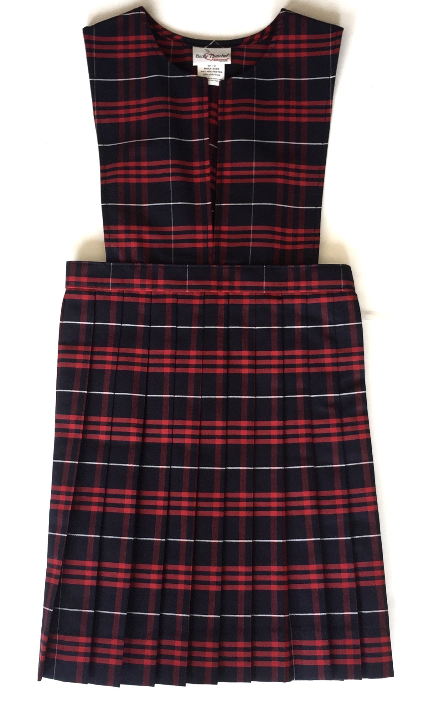 Hamilton Plaid V-Neck Princess Cut Jumper - All Grades