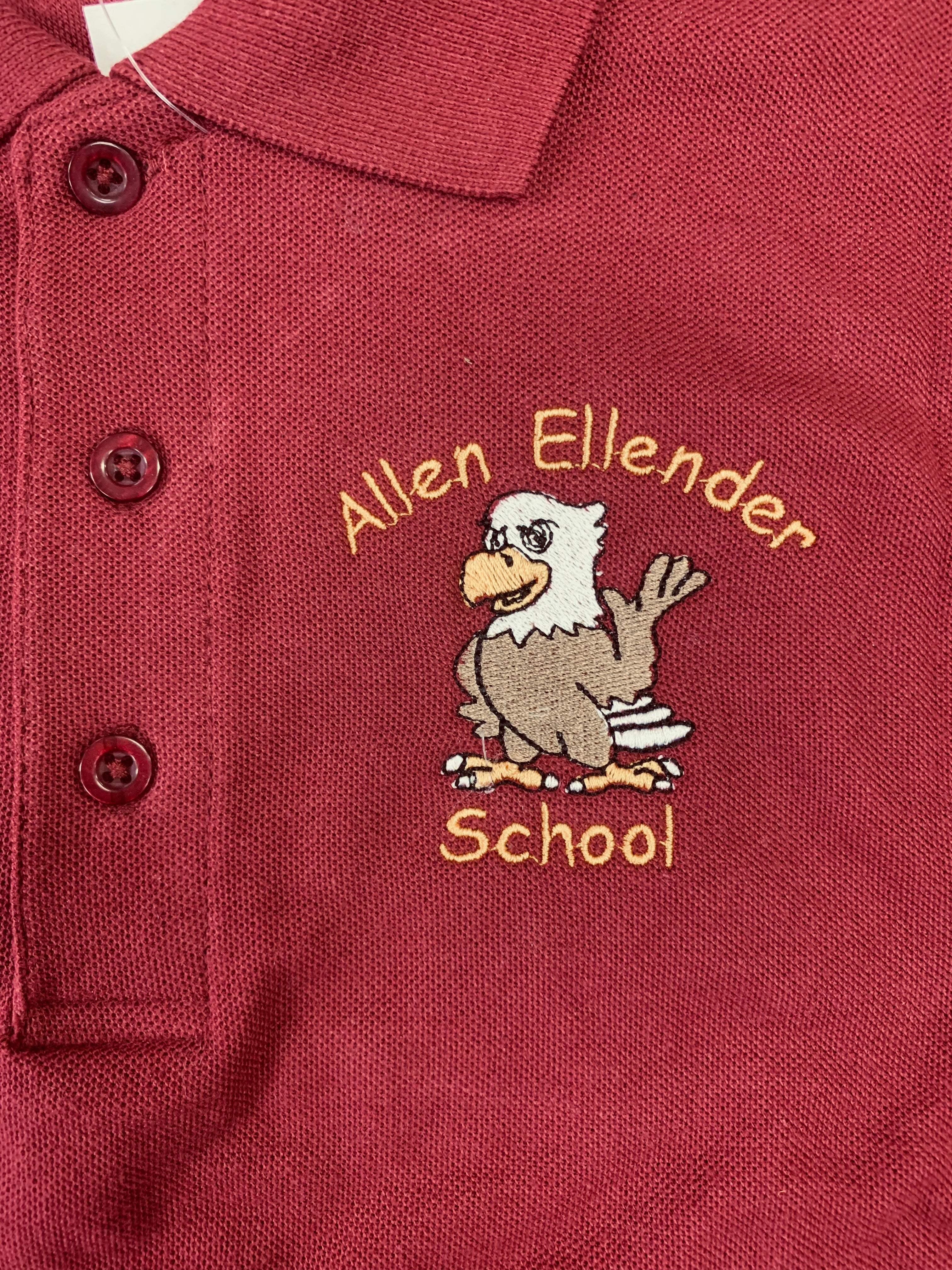 Allen Ellender Polo - Maroon - 1st-8th Grade – Skobel's School Uniforms
