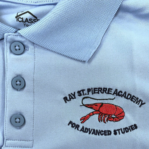 Ray St. Pierre Blue Dryfit Polo - 1st-5th Grades