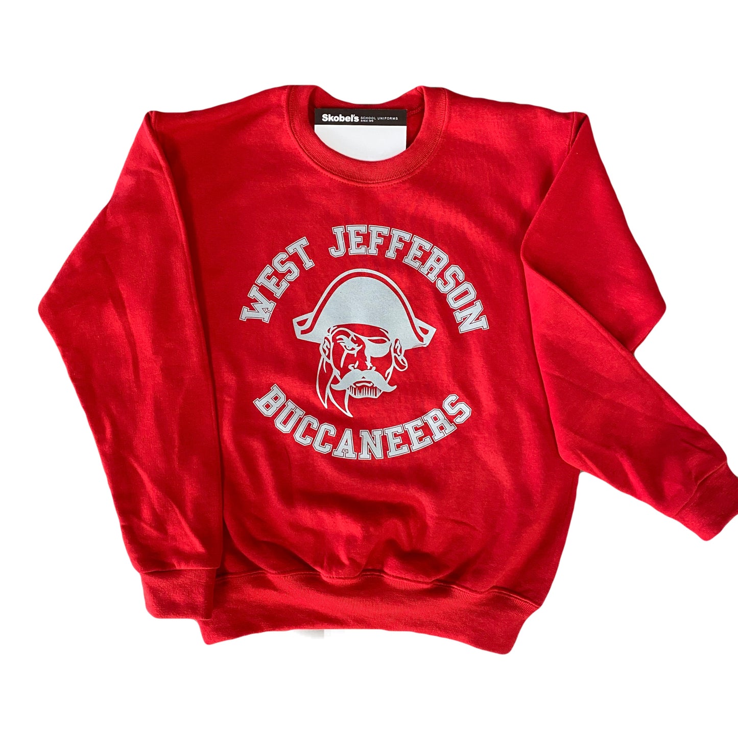 West Jefferson Red Crew Sweatshirt