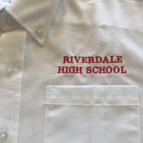 Riverdale High School Male White Oxford Shirt - All Grades