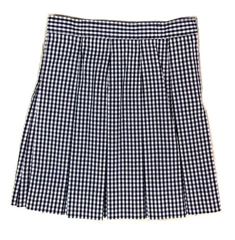Nancy Plaid Box Pleat Skirt