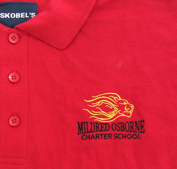 Mildred Osborne Charter School Red Polo Skobel's School Uniforms