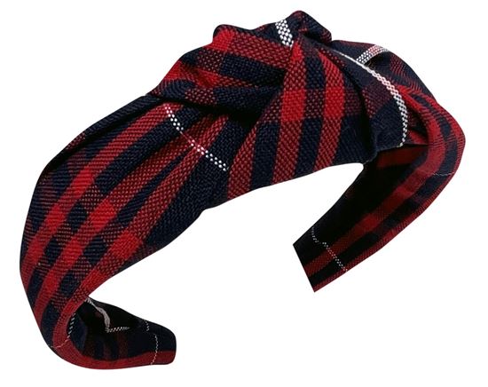 Knotted Plaid Headband