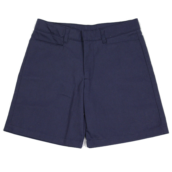 Christ the King Girl’s Navy Flat Front Twill Shorts