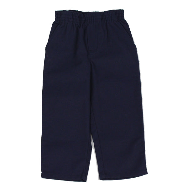 Navy Full Elastic Twill Pants