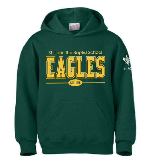 SJBS Eagles Green Hooded Sweatshirt (with logo)