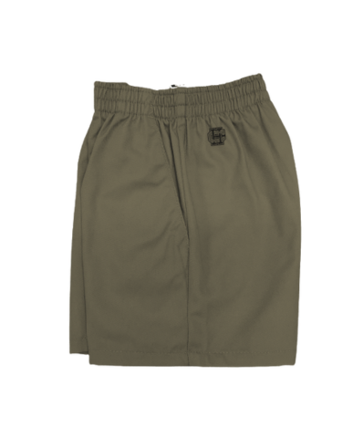 Pull On Shorts - Khaki with Holy Cross logo