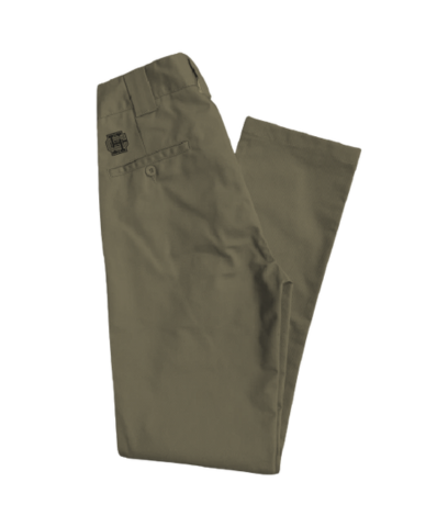 Boys Tapered Leg Pants - Khaki with Holy Cross logo