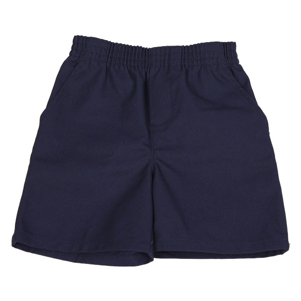 Navy Full Elastic Twill Shorts