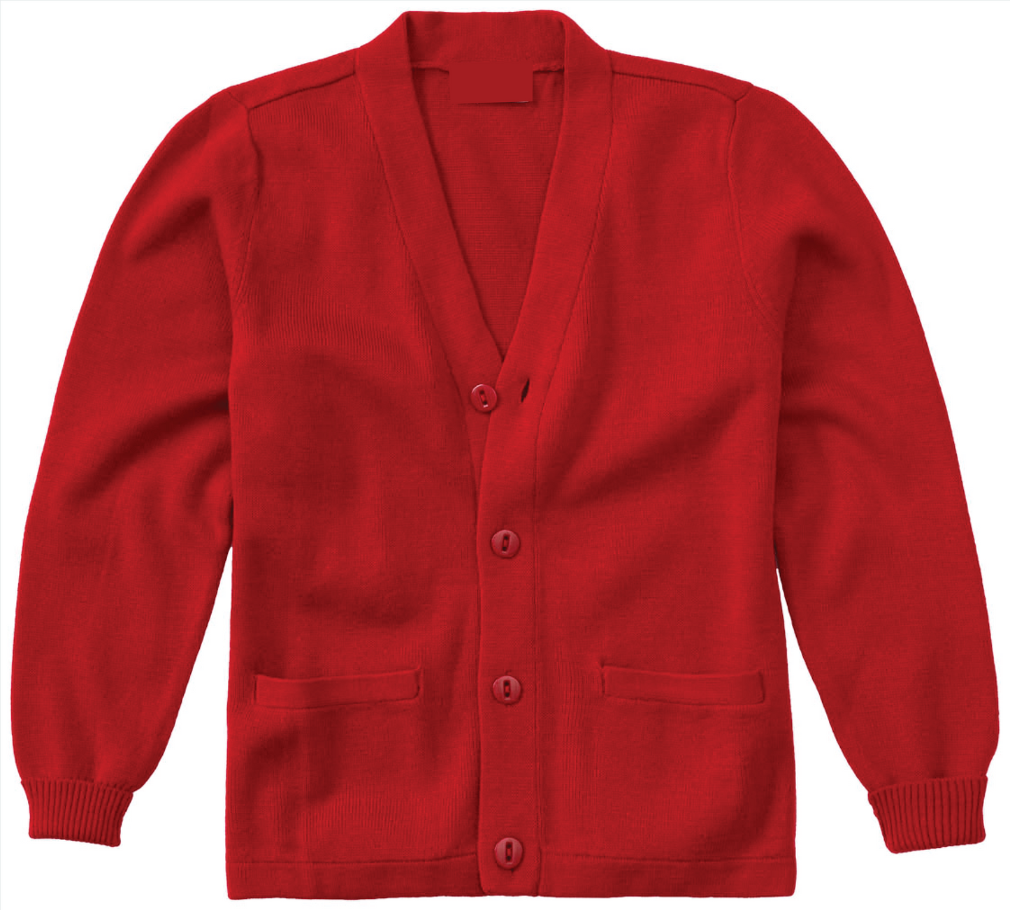 Red Cardigan Sweater (with logo)