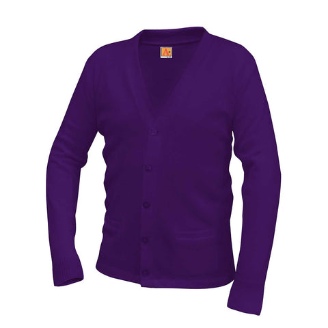 Plain Cardigan - Purple