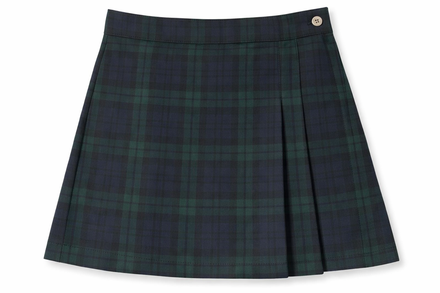 Blackwatch Plaid Side Two Pleat Scooter Skirt