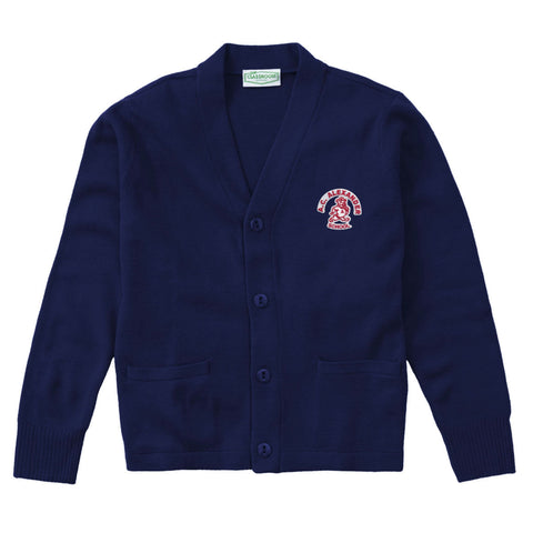 Navy blue school cardigan hotsell