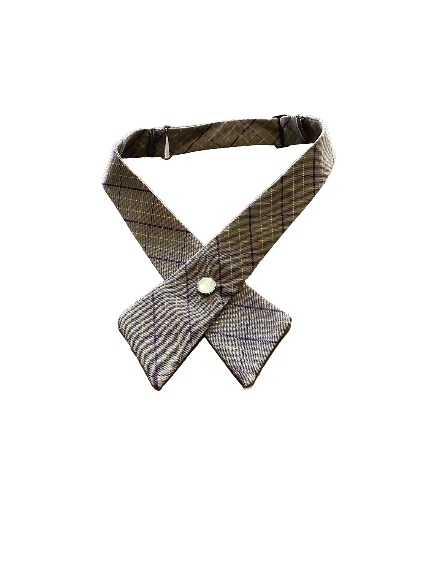 GREY PLAID CROSS TIE