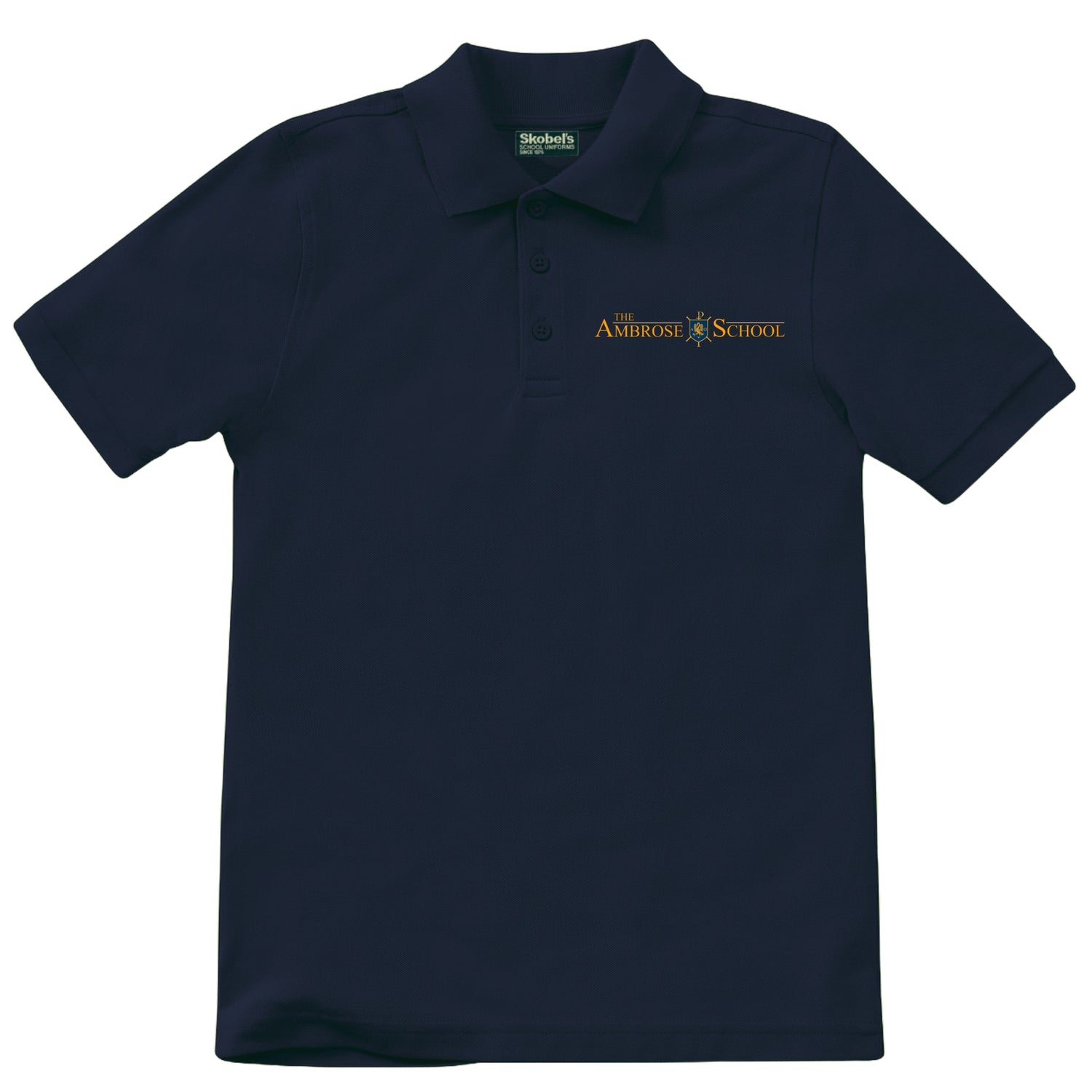 Ambrose School Pique Polo - Navy