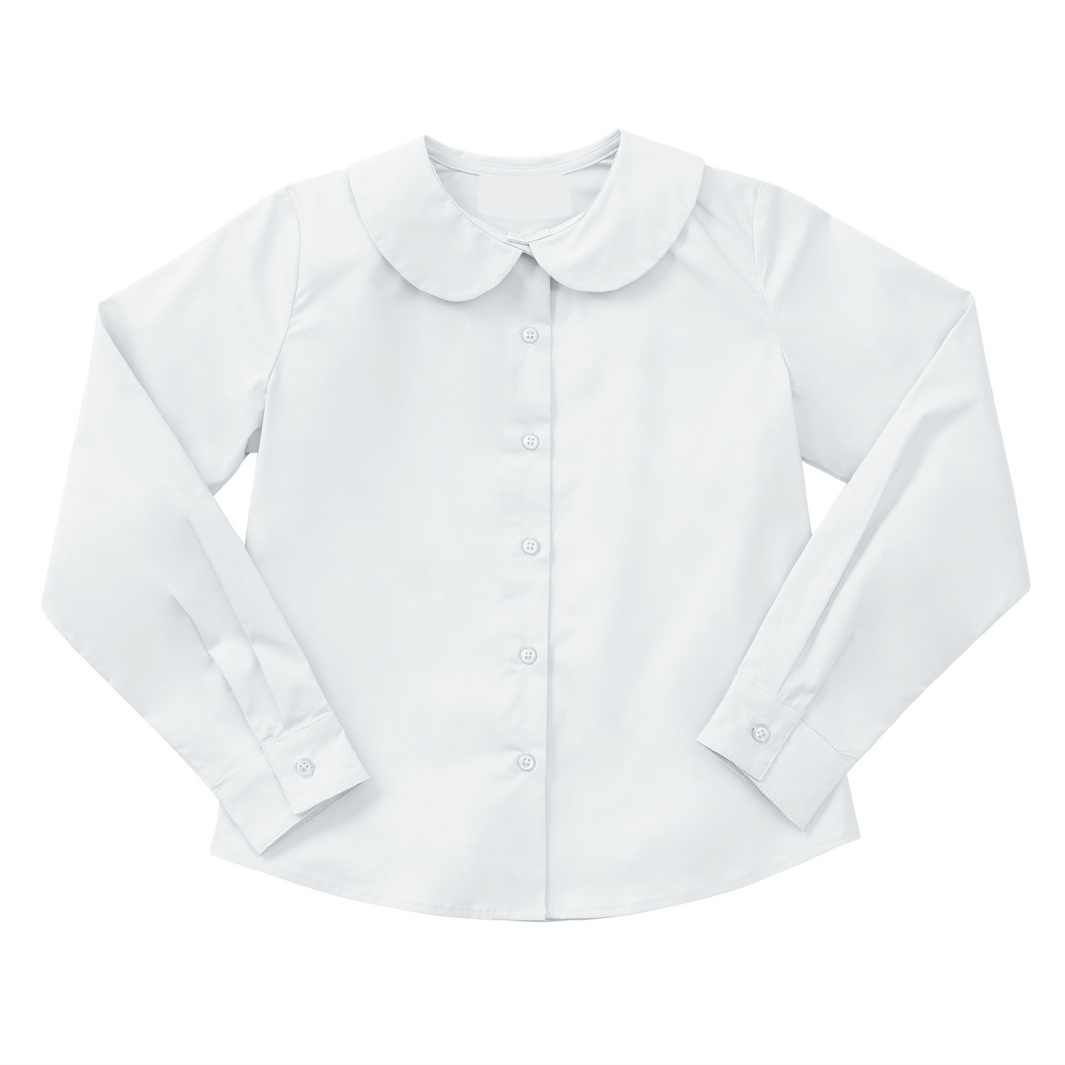Treasure Valley Classical Academy Round Collar Longsleeve Jersey Blouse - White with Logo