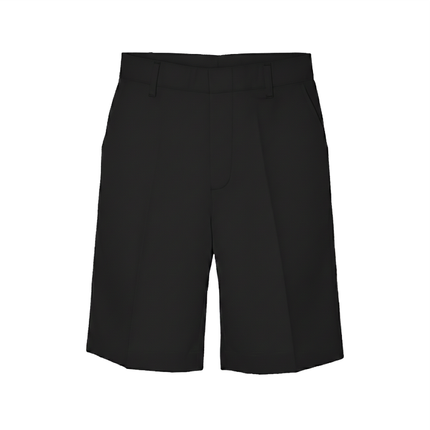 Mens Flat Front Shorts - Black