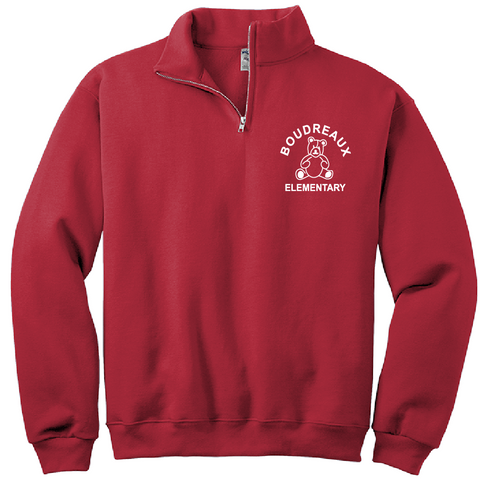 Boudreaux 1/4 Zip Sweatshirt - Red - All Grades