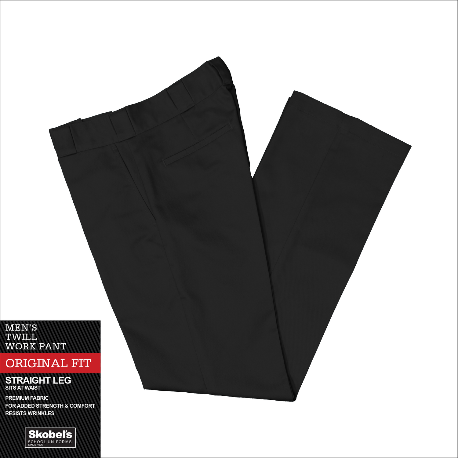 Mens Classic Fit Pants - Black
