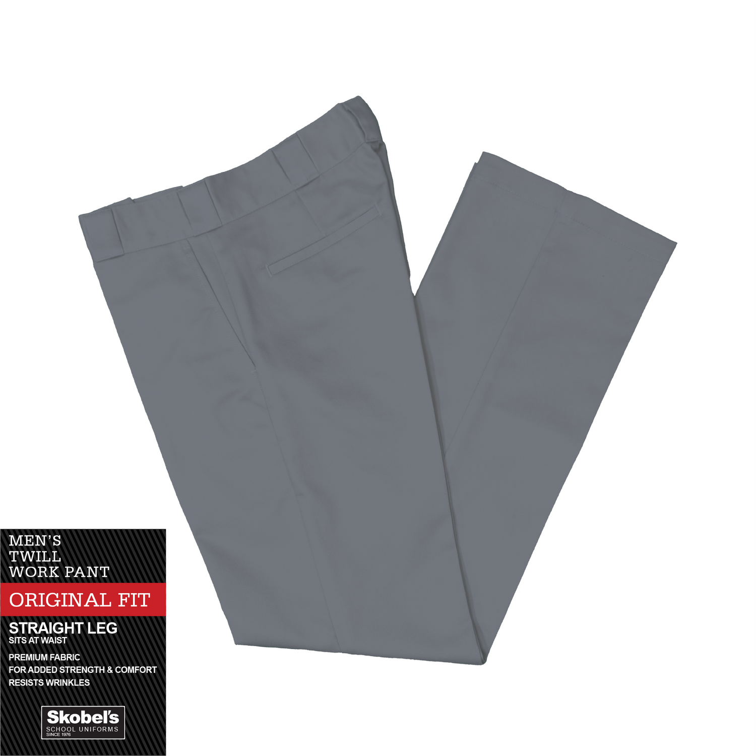 Mens Classic Fit Pants - Grey with Valor Logo