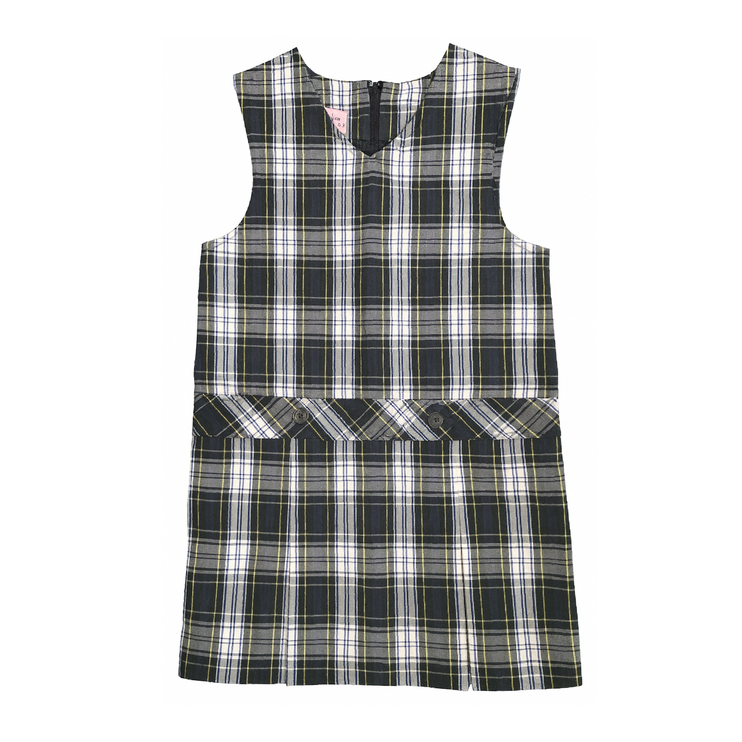 Belmont Plaid V-Neck Drop Waist Jumper