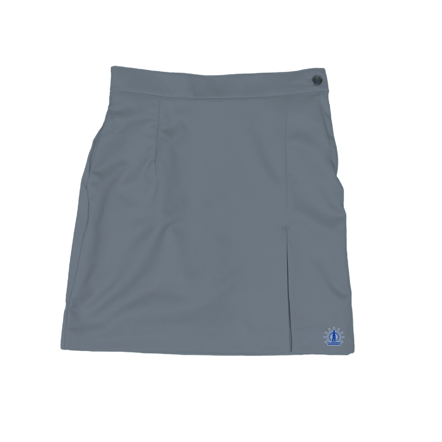 Skobel's Dryfit Skort - Grey with St. Charles Borromeo logo