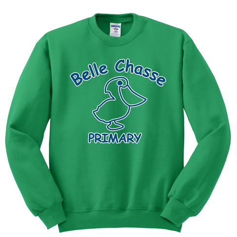 BC Primary Full Chest Crew Sweatshirt - Kelly Green