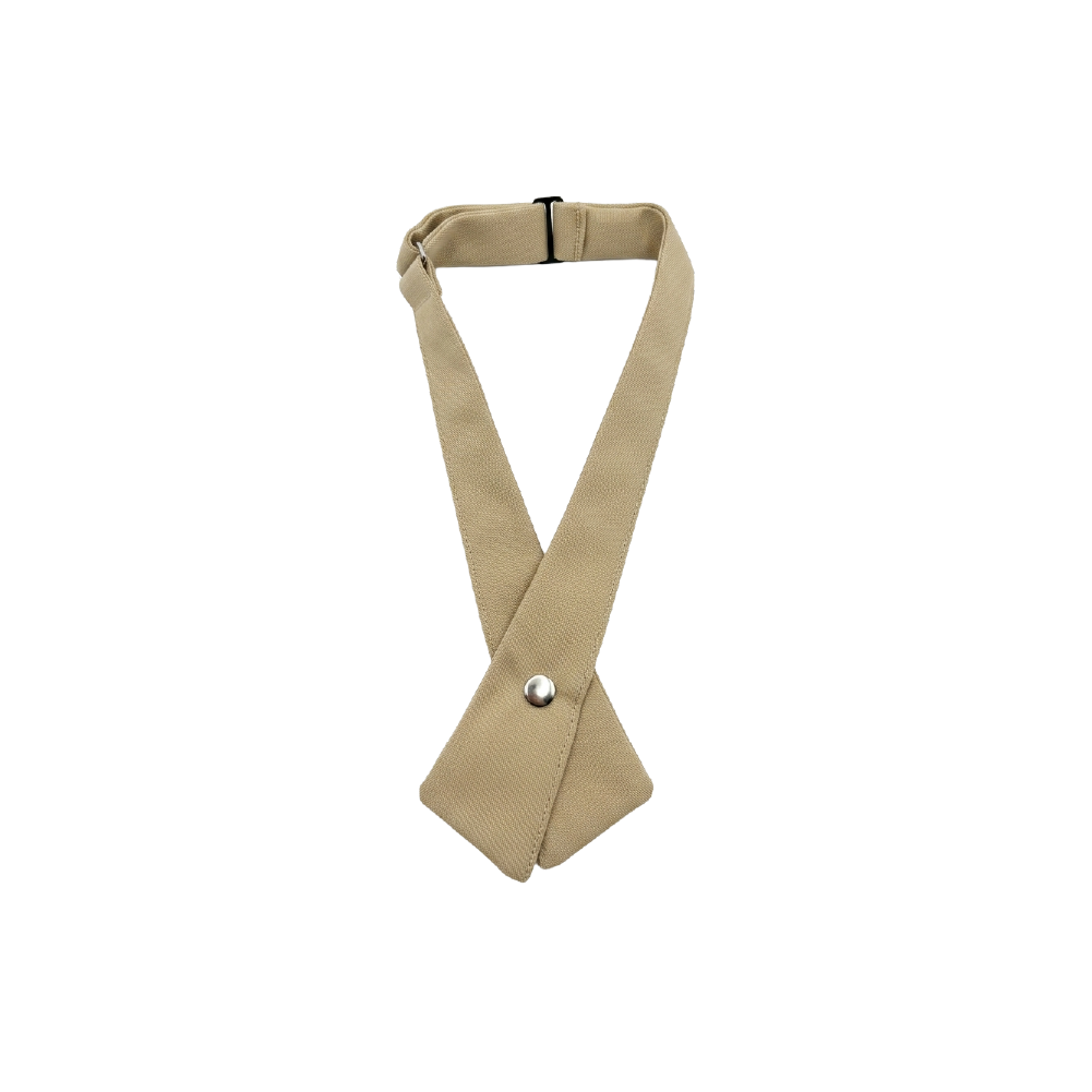 Pearl Snap Crossover Tie - Khaki