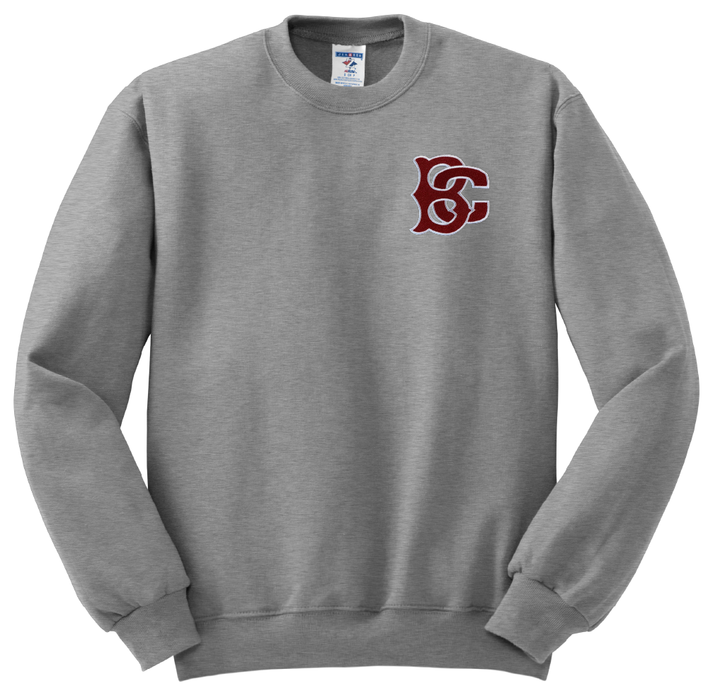 Belle Chasse High Crew Pocket BC Sweatshirt - Grey