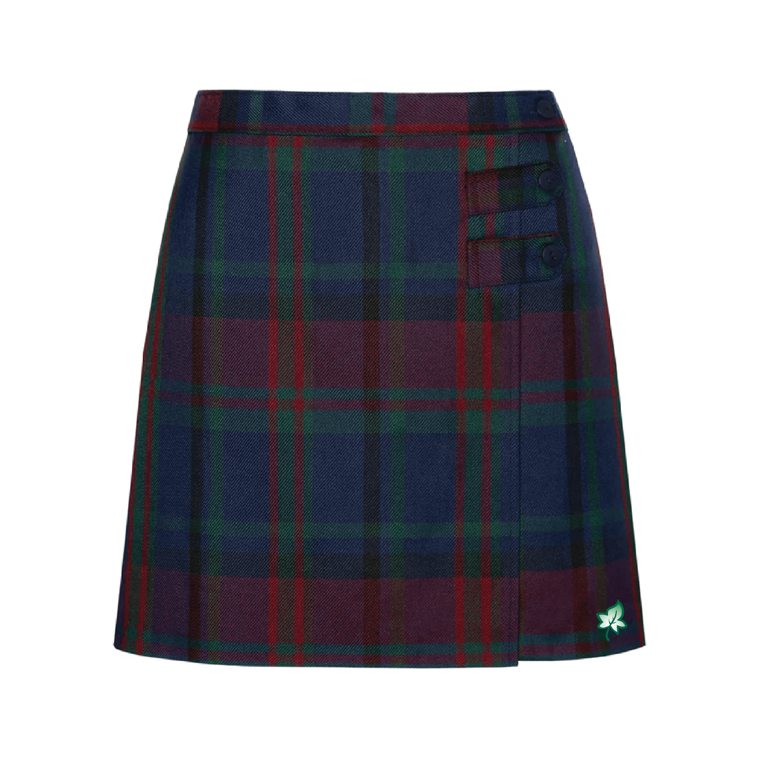 Westwood Plaid Double Tab Skort with IvyCrest Montessori logo - Girls (All Ages)
