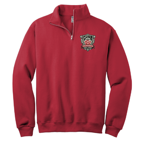 TH Harris Middle 1/4 Zip Sweatshirt - Red - 8th Grade