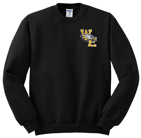 Warren Easton Crewneck Sweatshirt w/ Small Eagle - Black - All Grades