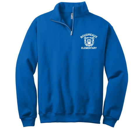 Boudreaux 1/4 Zip Sweatshirt - Royal Blue - 6th-7th
