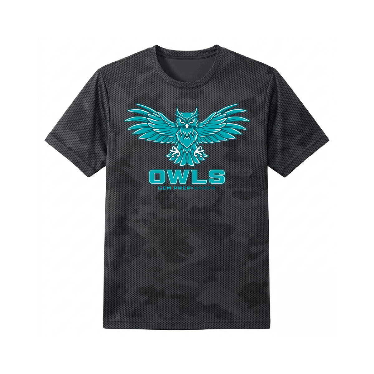 Gem Prep Camo Hex Tee with Owls Logo (New)