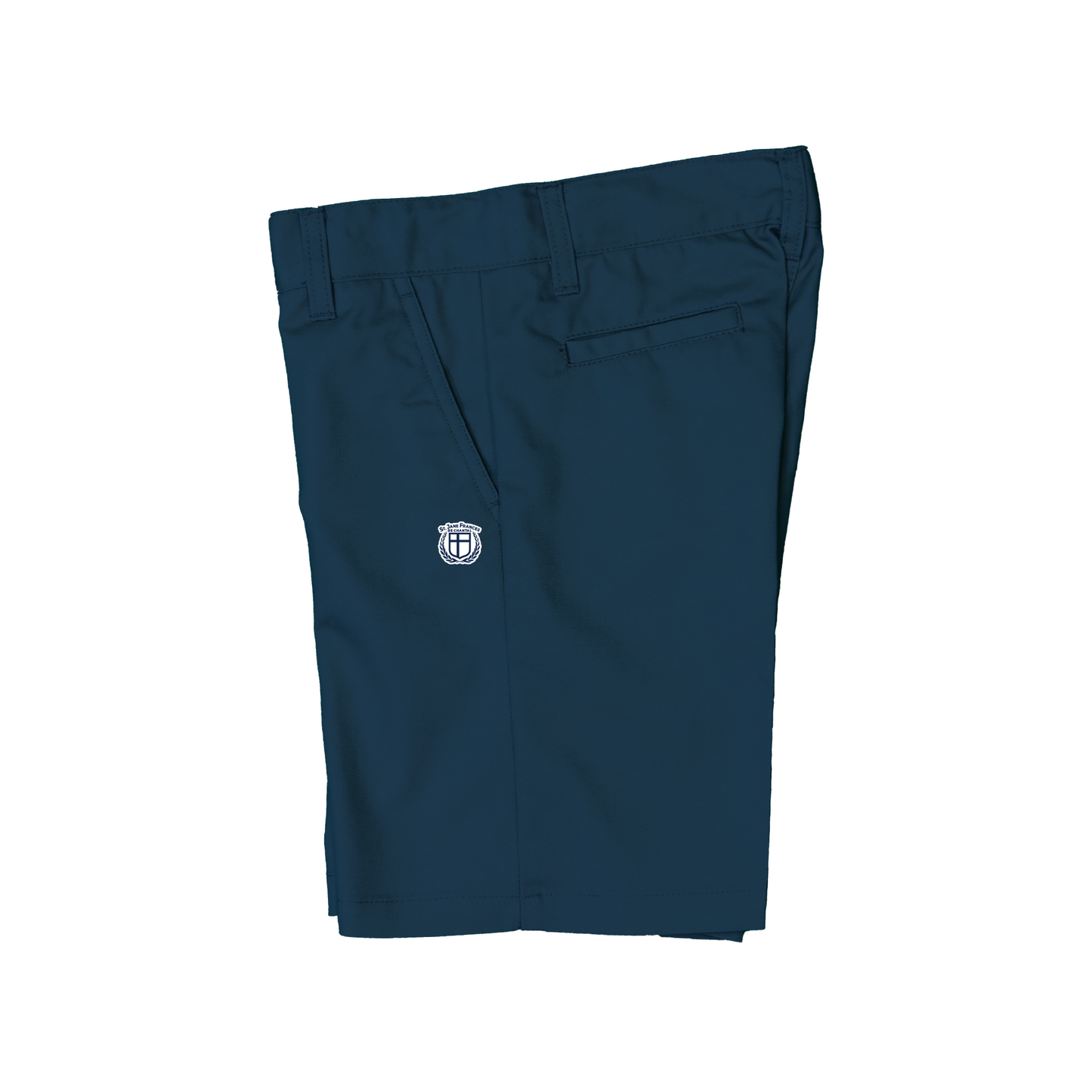 Dryfit Mens Shorts - Navy with St. Jane Frances logo