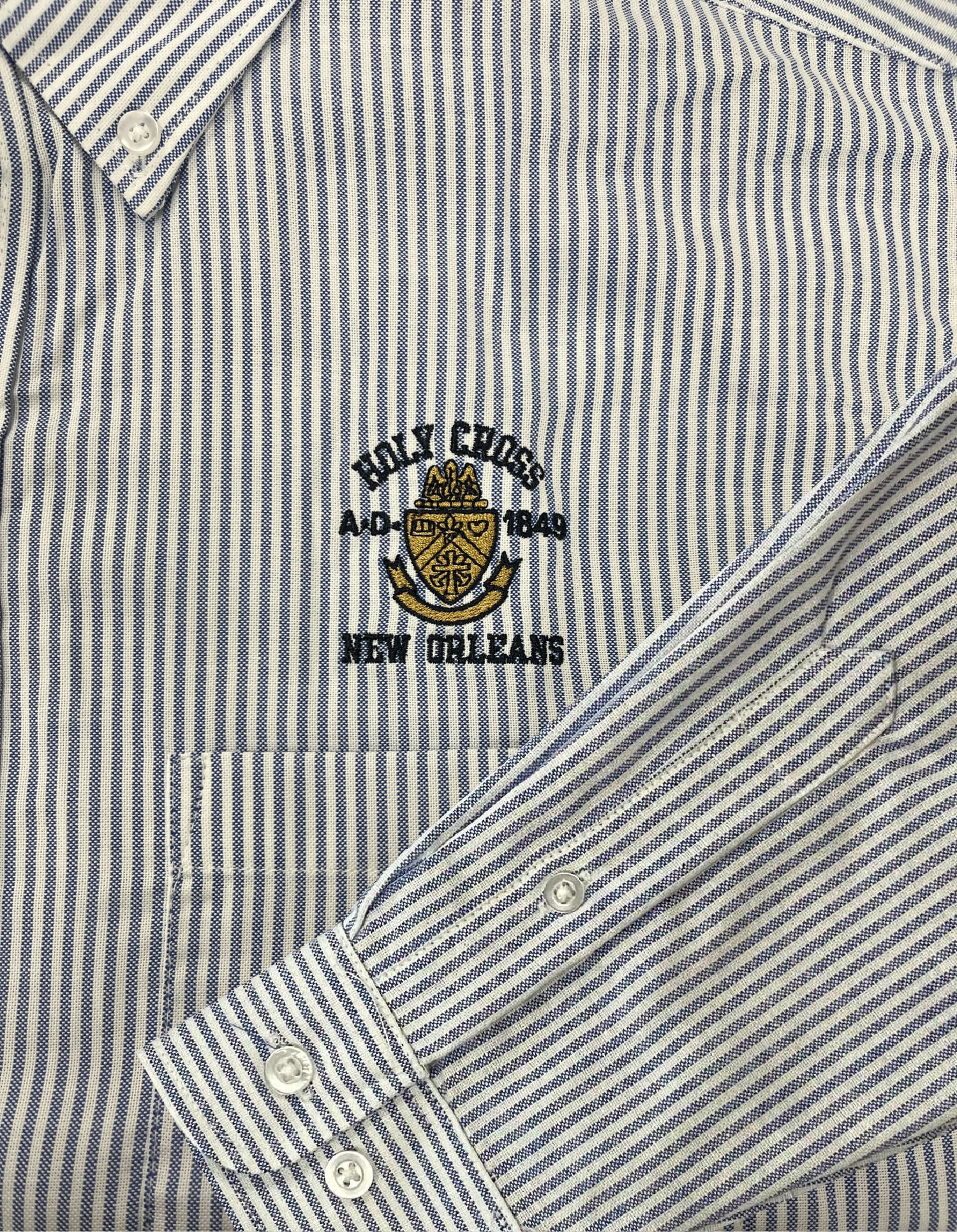 Holy Cross Oxford Shirt - Long Sleeve - with Name Embroidery