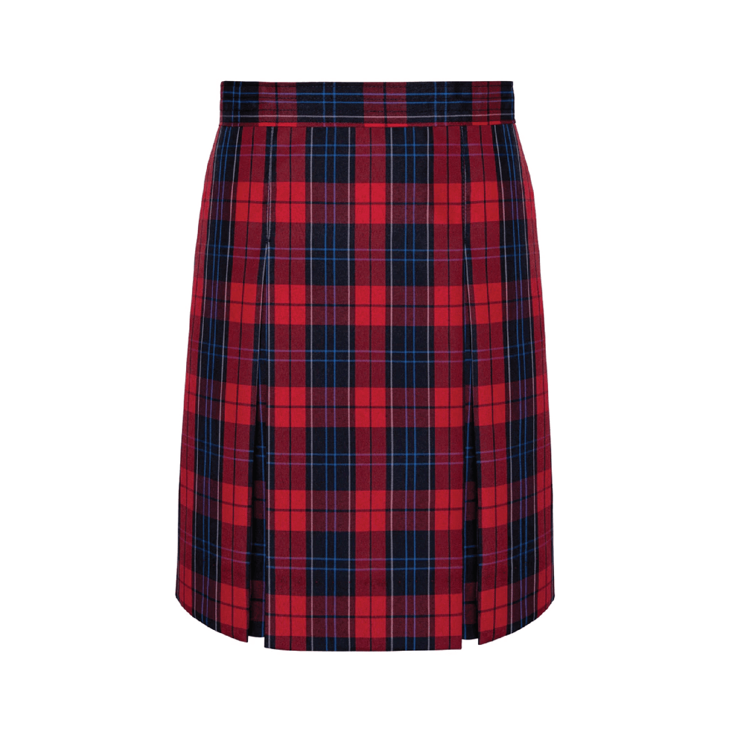 Woodland Plaid Kick Pleat Skirt