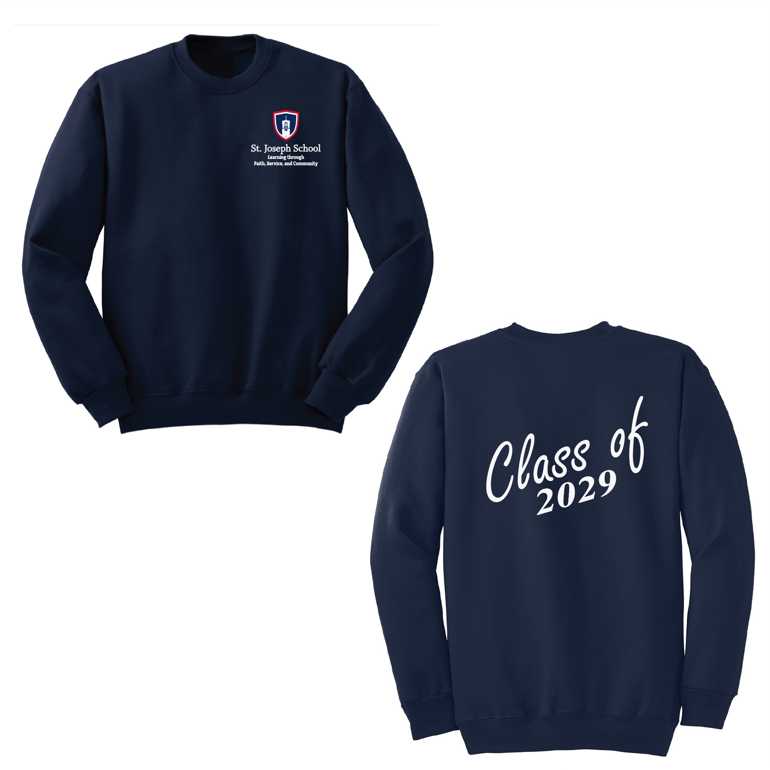 St. Joseph Navy “Class of 2029” Crew Sweatshirt
