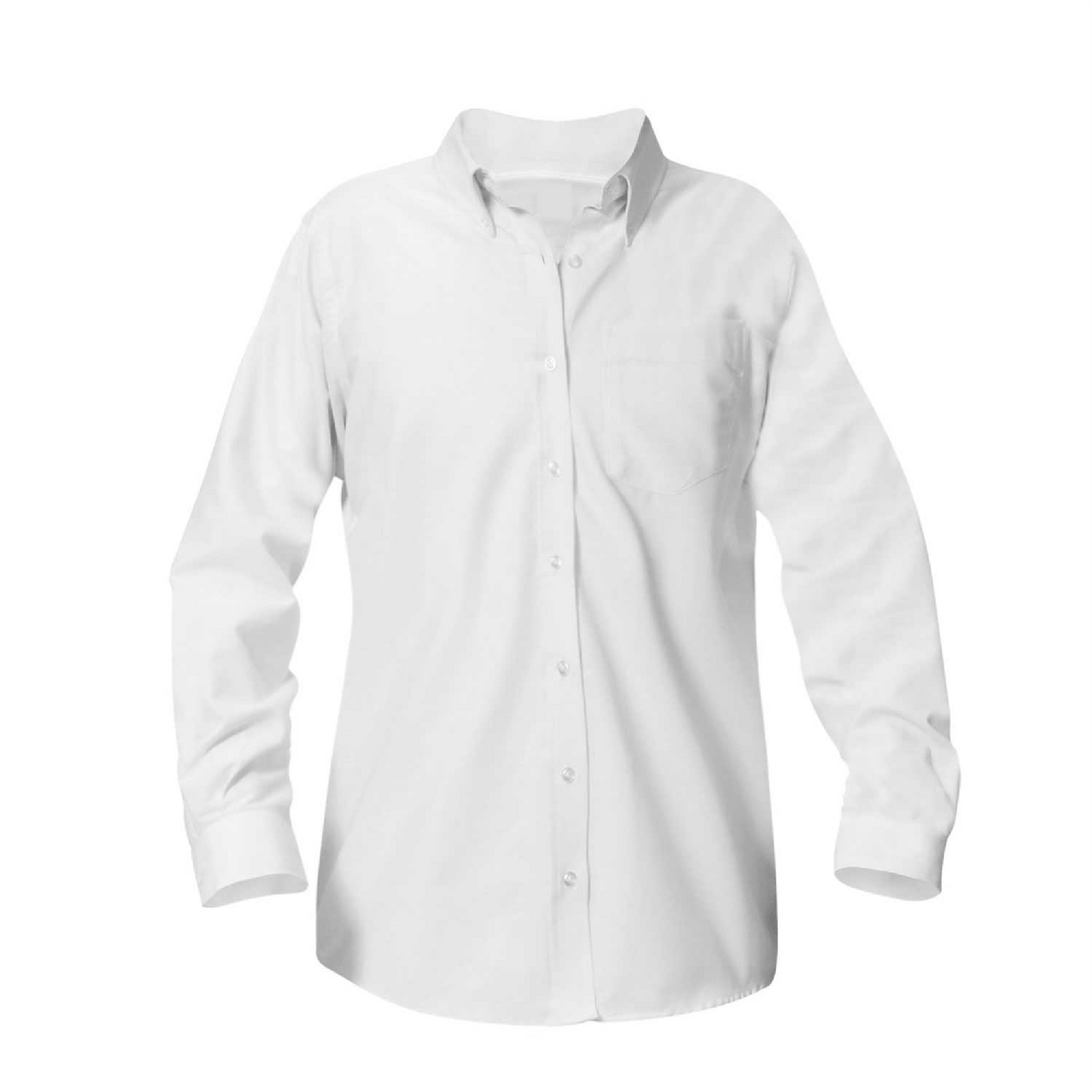 Plain Longsleeve Oxford - White - Boys