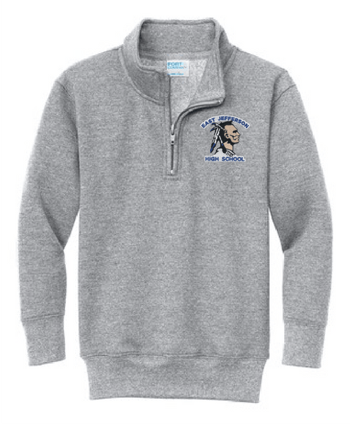 East Jeff 1/4 Zip Sweatshirt - Grey – Skobel's School Uniforms