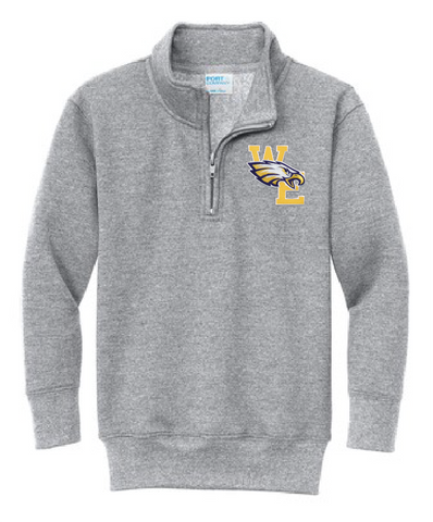 Warren Easton 1/4 Zip Sweatshirt - Grey - Eagle - All Grades
