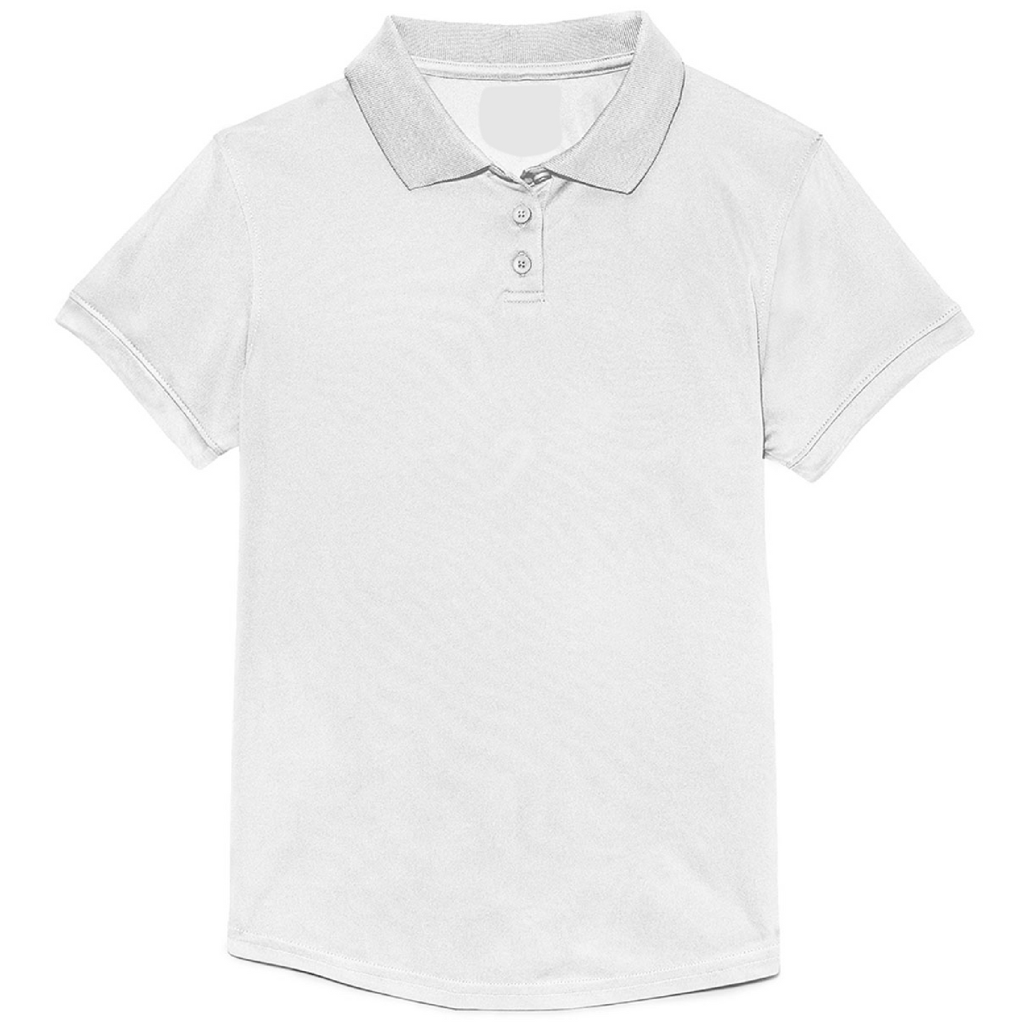 Carden Memorial School Feminine Fit Dryfit Polo with logo - White