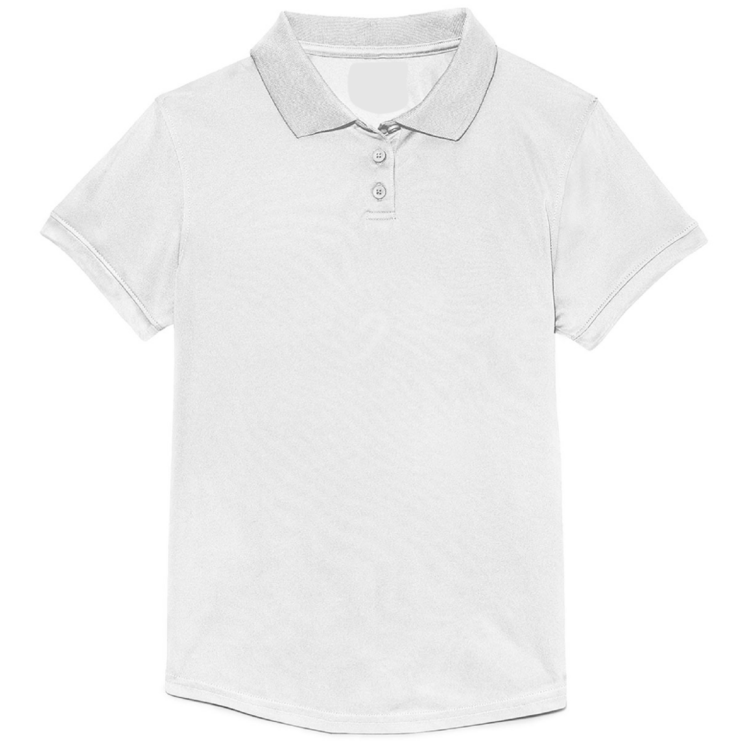Carden Memorial School Feminine Fit Dryfit Polo with logo - White