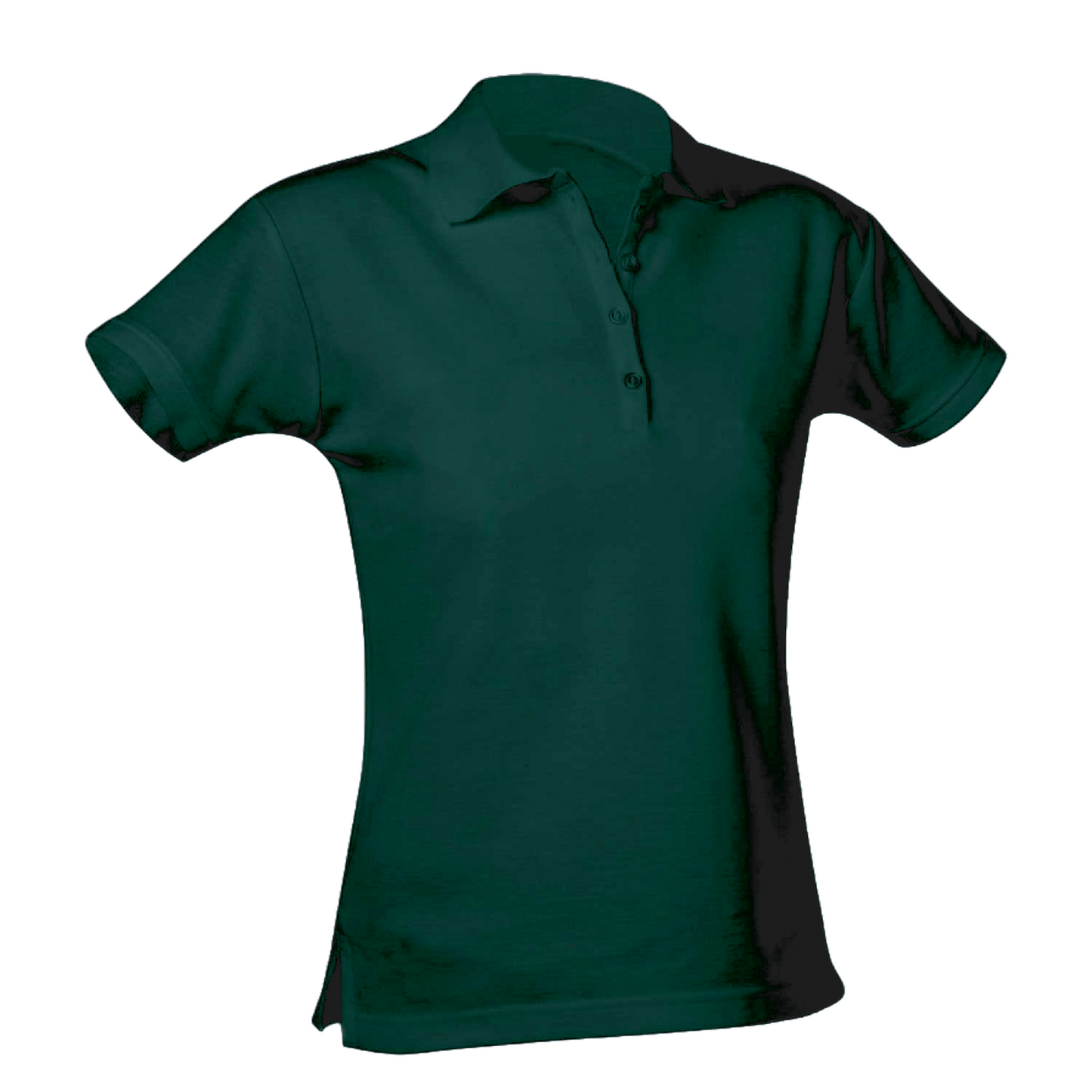 Glendale Adventist Academy Feminine Fit Pique Polo - Dark Green (With Logo)