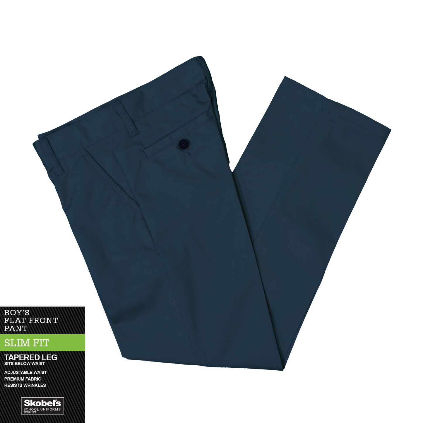 Boys Tapered Leg Pants - Navy