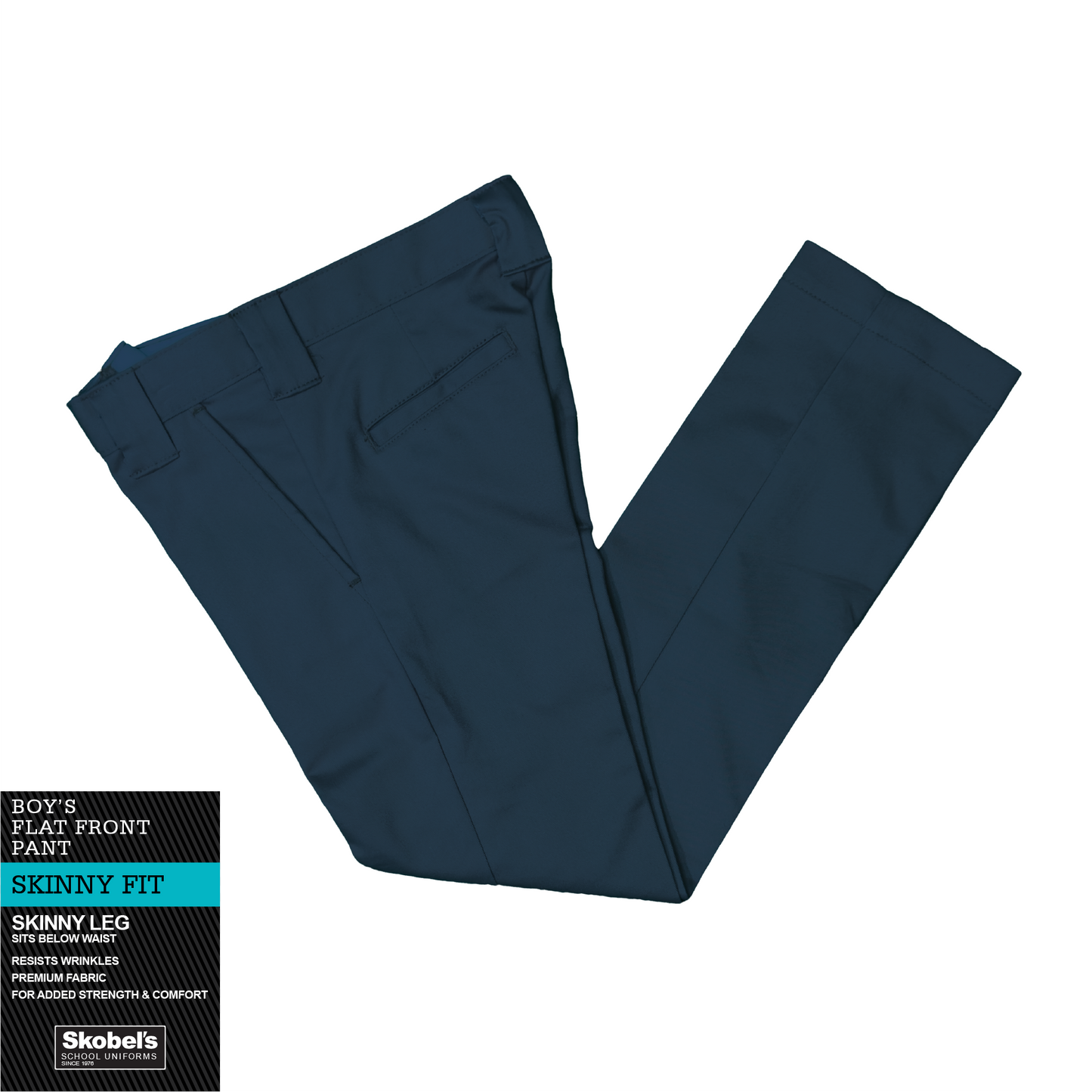 Boys Skinny Straight Pants - Navy