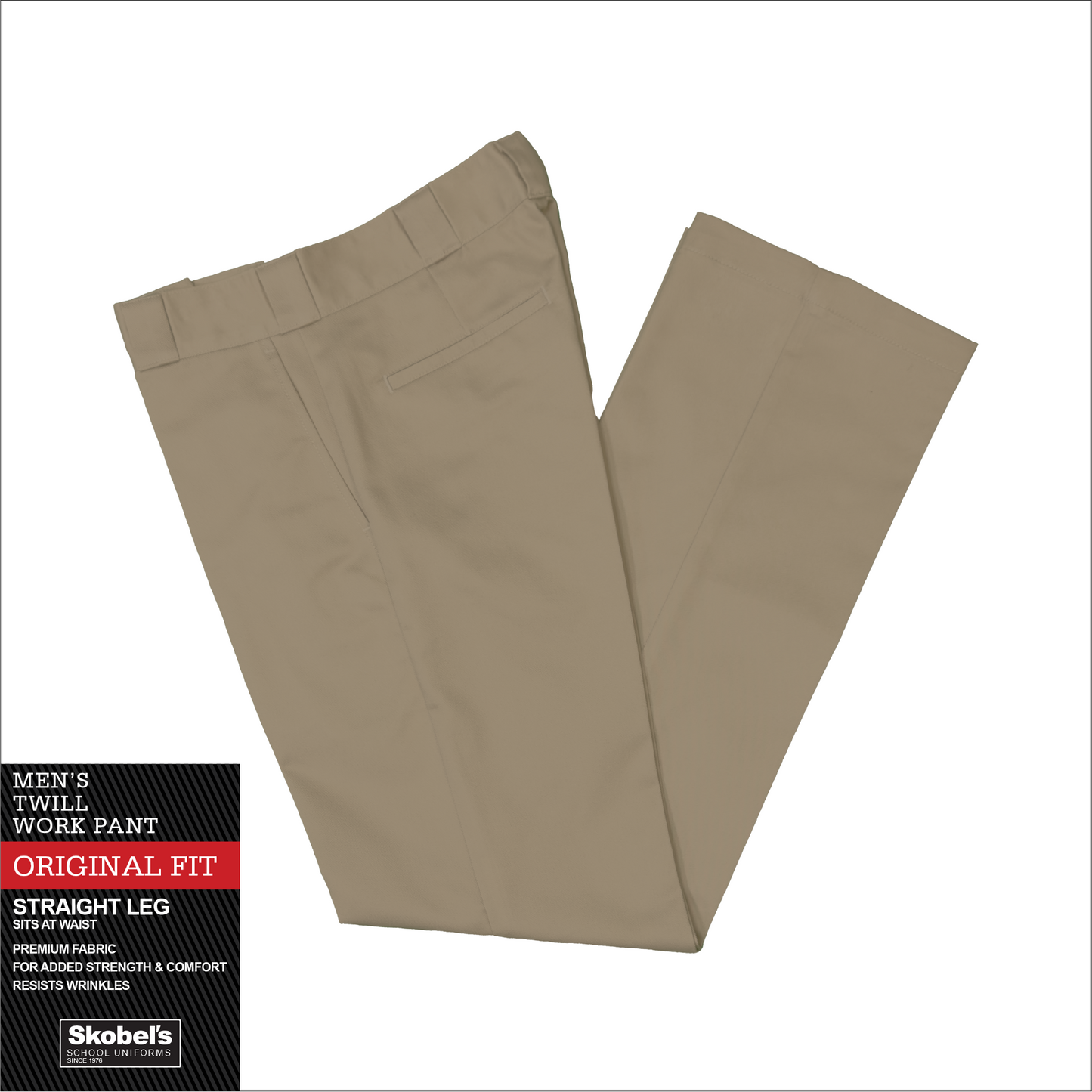 Mens Classic Fit Pants - Khaki