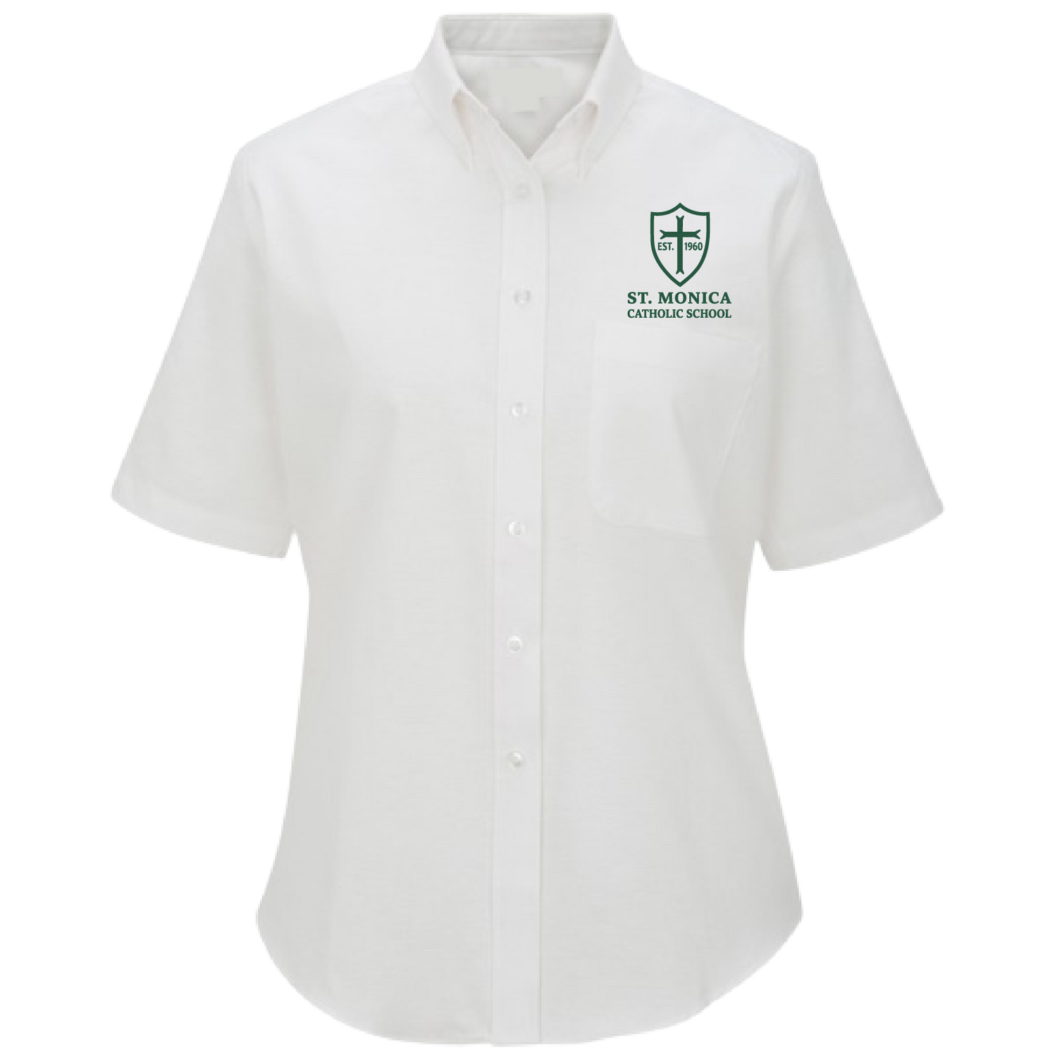 St. Monica Catholic School Girls Oxford - White